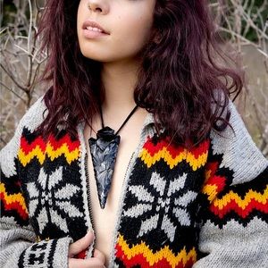 Black Obsidian Arrowhead Necklace